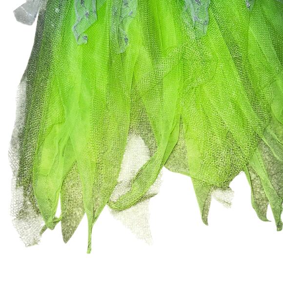 Vintage Disney Store neon green tinker Bell costume dress up tulle dress sz 2/4 - Picture 5 of 6